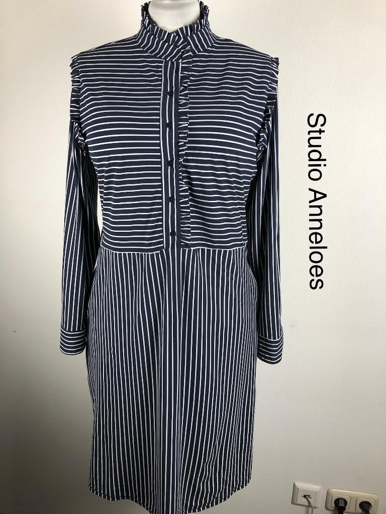 Studio Anneloes Jurk  (mt: 42) KL/8658, Studio Anneloes, Blauw, Studio Anneloes, Maat 42/44 (L)