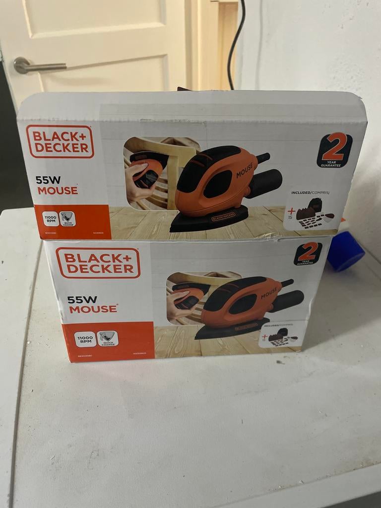 Black + Decker Mouse schuurmachine met schuurprofielen, Ophalen of Verzenden, Zo goed als nieuw, Minder dan 600 watt, Overige typen