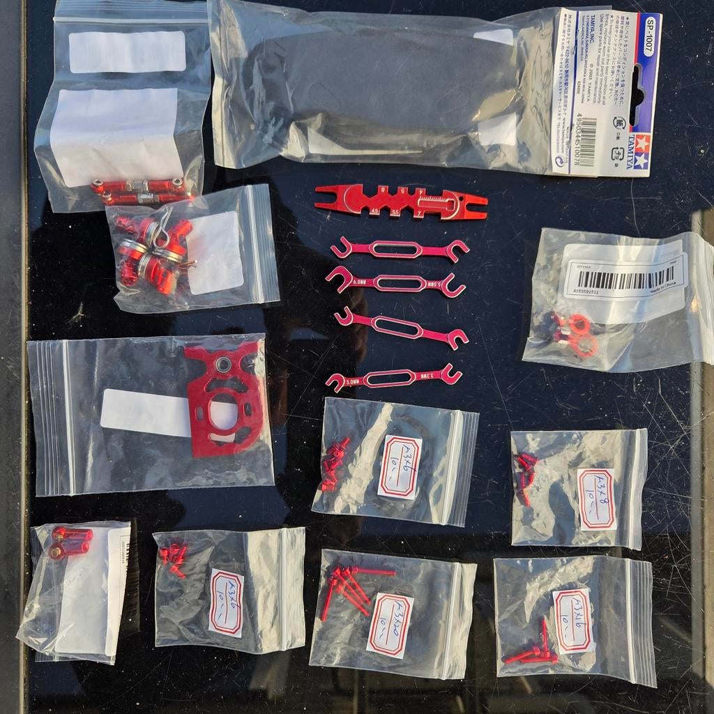 Aluminium Tamiya delen en Acoms handzender., Ophalen of Verzenden, Onderdeel