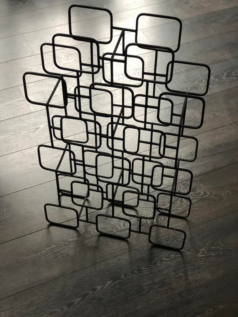 Gavi design wijnrek 15 flessen, 5 tot 15 flessen, Ophalen of Verzenden, Zo goed als nieuw, Metaal