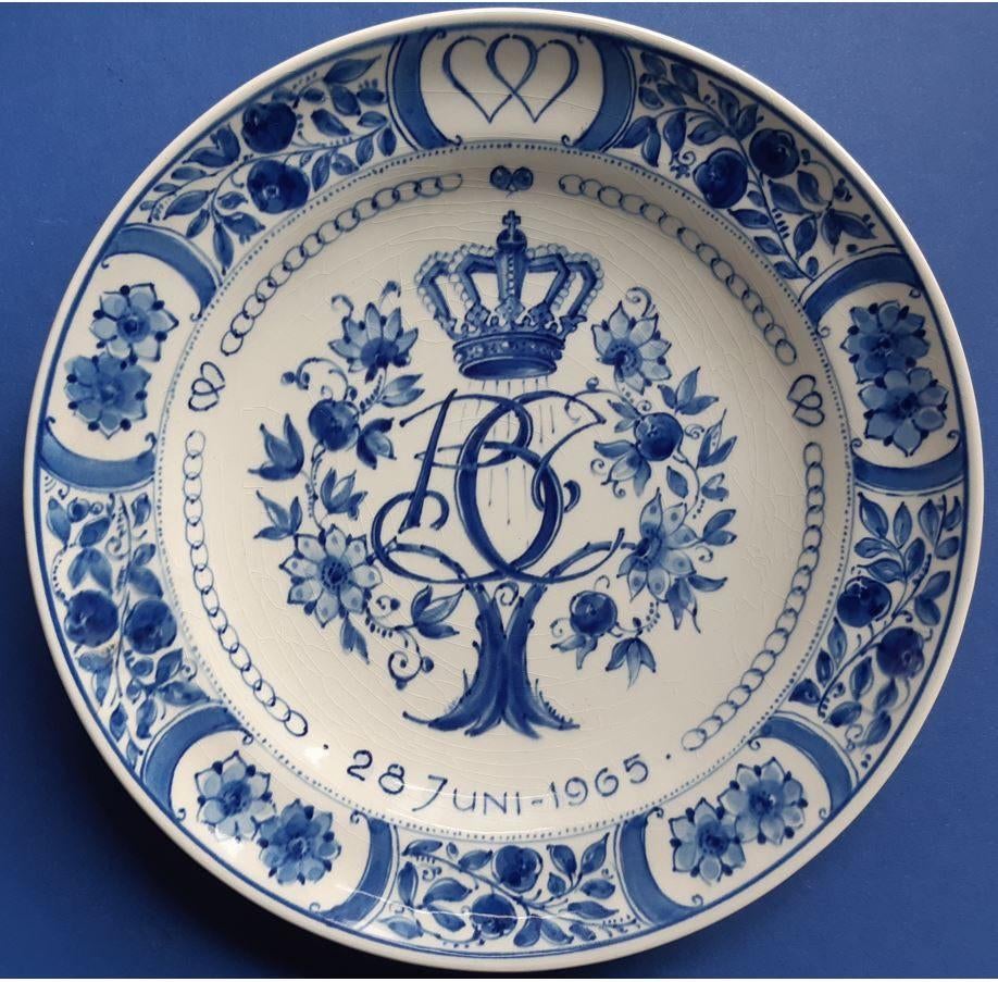 Porceleyne Fles Verloving Beatrix Claus 1965 Koningshuis 2-3, Antiek en Kunst, Ophalen of Verzenden