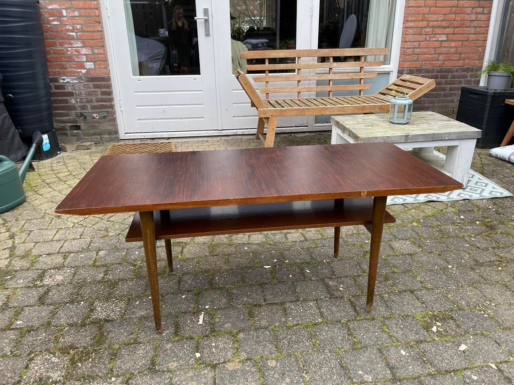 Vintage salontafel - mid century (jaren 50, 60, 70), Ophalen, Gebruikt, 50 tot 100 cm, 100 tot 150 cm
