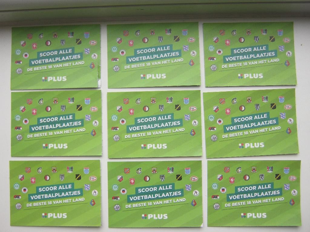 Gratis : 9 mapjes Plus voetbalplaatjes - OPHALEN EMMELOORD, Plus, Ophalen