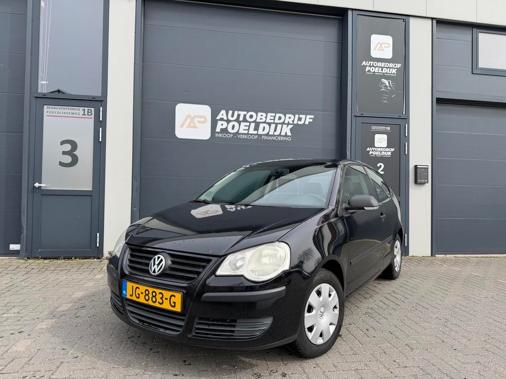 Volkswagen Polo 1.2 47KW 2006 Zwart Facelift Airco Pdc, Voorwielaandrijving, Stof, Zwart, 540 kg