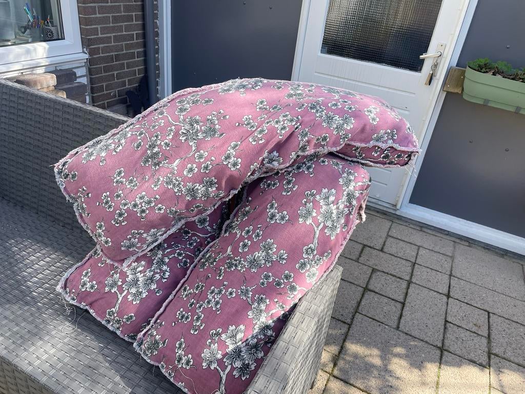 3 x rug sierkussens, tuin,huisje,overkapping, mancave,louche, Huis en Inrichting, Woonaccessoires | Kussens, Ophalen of Verzenden