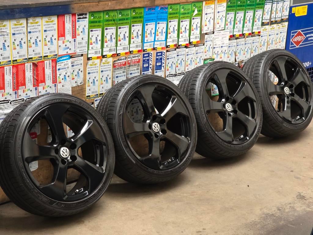 5x100 VW Polo/Audi A1 Austin gti look 17 inch +Zomerbanden, 215 mm, Velg(en), Nieuw, 17 inch