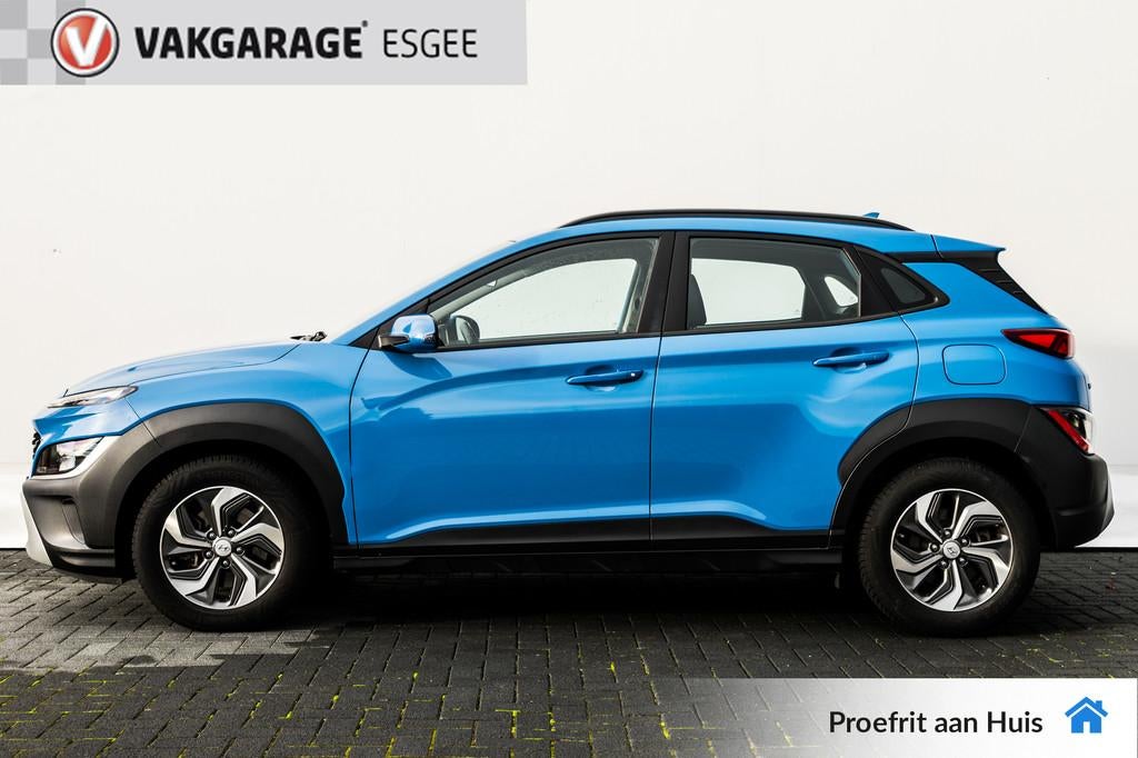 Hyundai KONA 1.6 GDI HEV Comfort | Automaat | Clima | Hybrid, Stof, Gebruikt, Met garantie (alle), Blauw