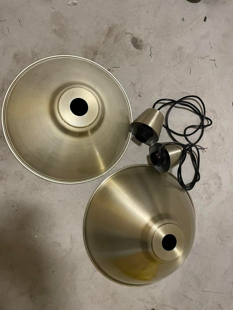 Rampen kappen goudkleurig 2 stuks, Ophalen of Verzenden, Gebruikt, Metaal of Aluminium