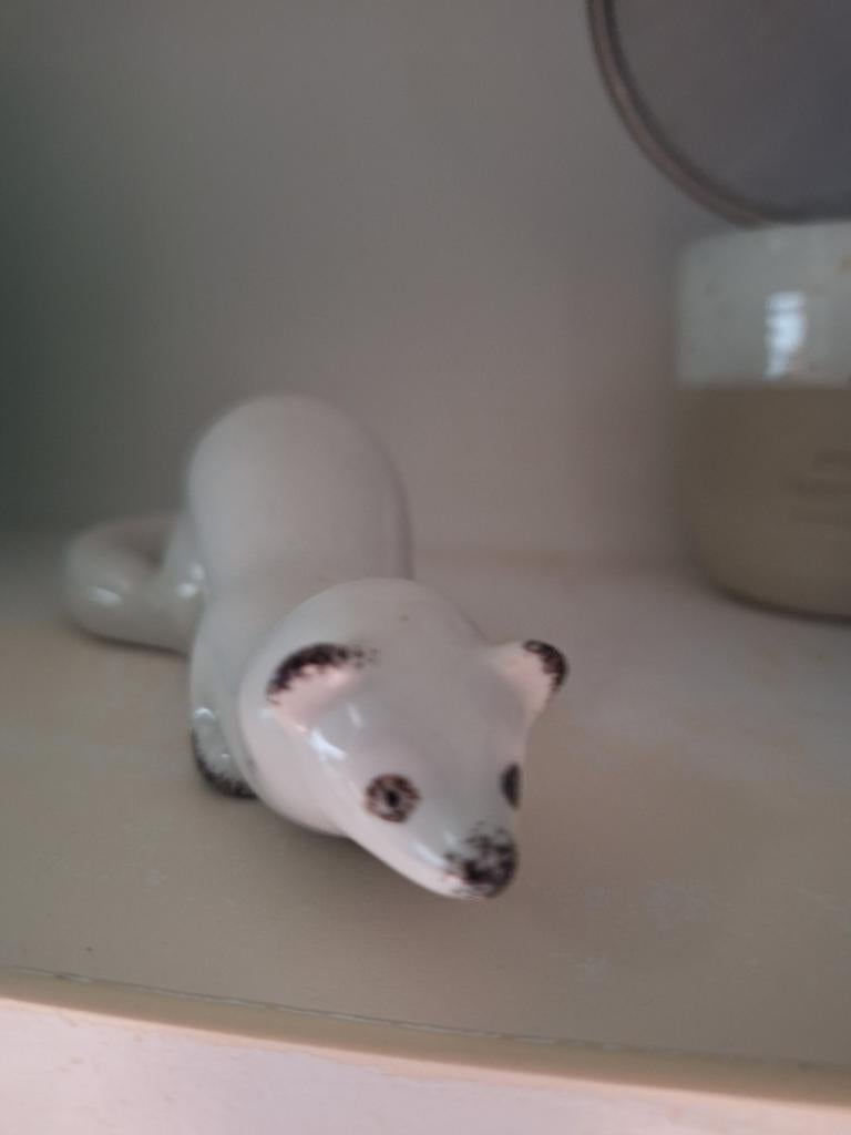 Vintage Soviet porcelain figurine weasel, Ophalen of Verzenden