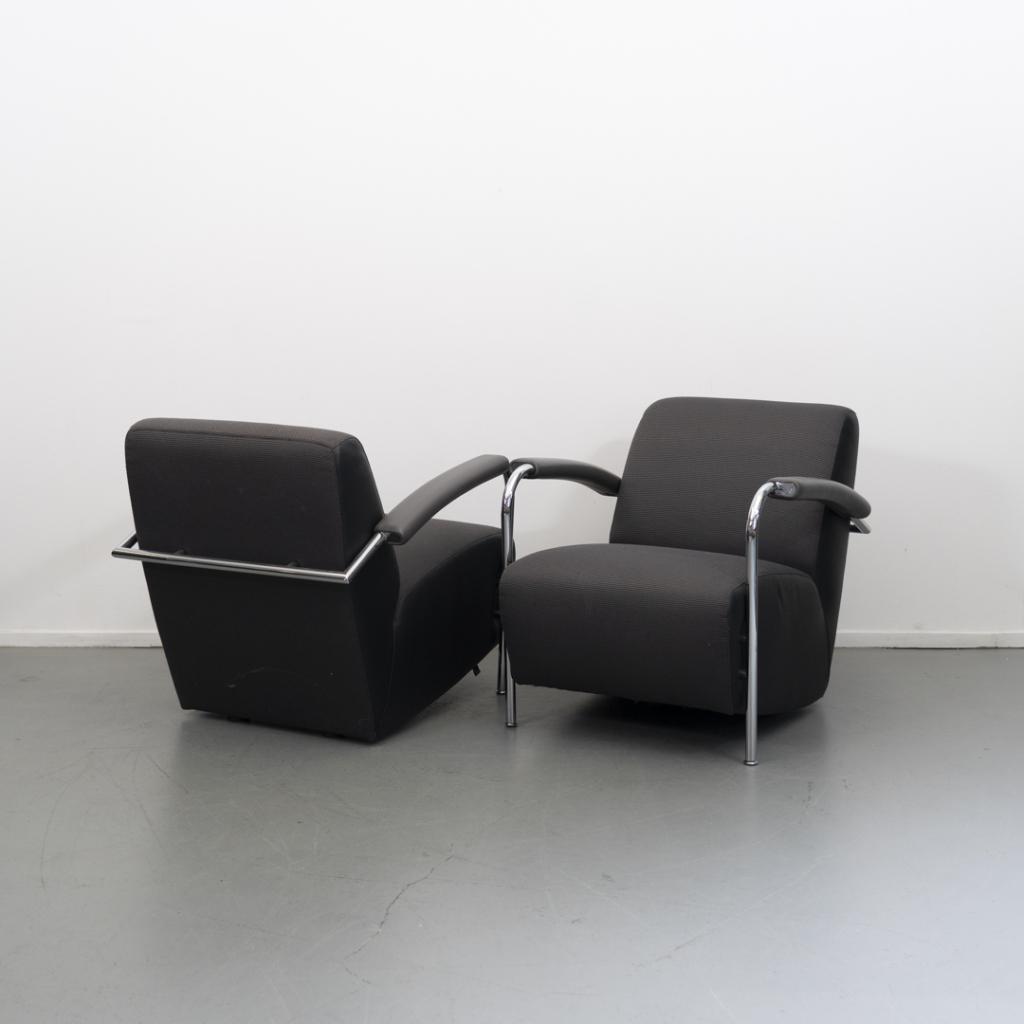 2x Leolux Scylla Antraciet Grijze Stof, Niet ingevuld, Niet ingevuld, Ophalen of Verzenden, Zo goed als nieuw