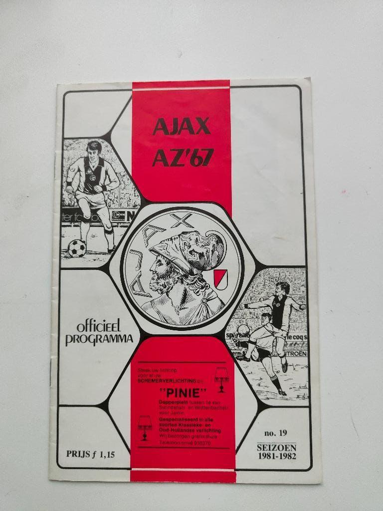 AJAX - AZ 67 officieel programmablad seizoen 1981-82 no 19, Verzenden, Zo goed als nieuw, Ajax, Overige typen