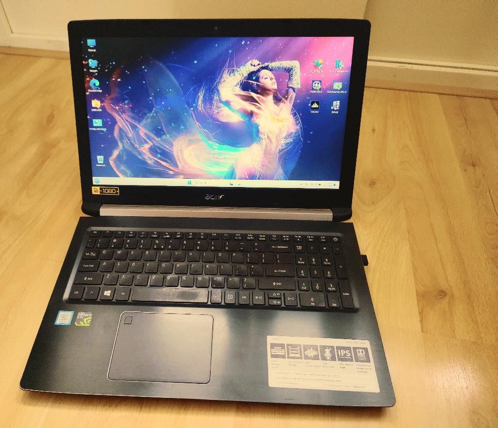 ACER Aspire 7/12GB/i7-7700HQ/GTX1050ti/512NVMe+500HDD/wifi6, Met videokaart, Ophalen of Verzenden, Zo goed als nieuw, Gaming