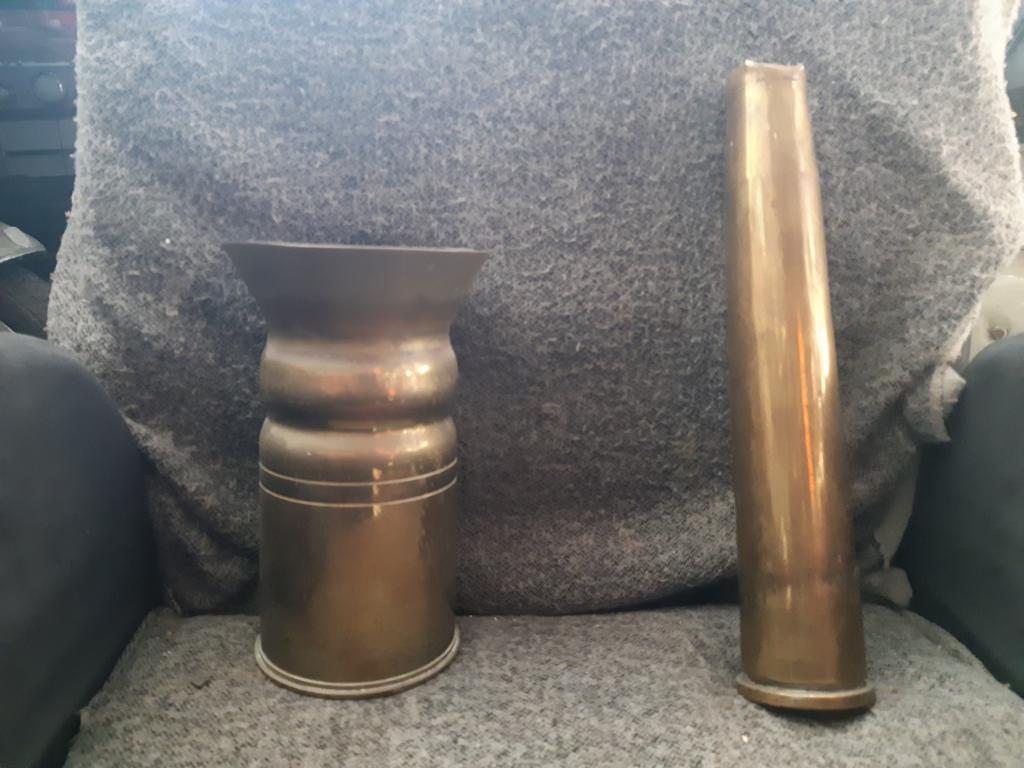 2 MOOIE KOPEREN GRANAATHULZEN 29.95 EURO PER STUK, Verzamelen, Ophalen of Verzenden, Landmacht, Nederland