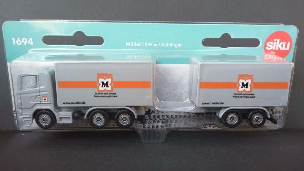 Scania Müller Germany Werbe  Siku 1694 Pol, Hobby en Vrije tijd, Schlittenbacherstrasse 60 Lüdenscheid Germany, Verzenden, Nieuw