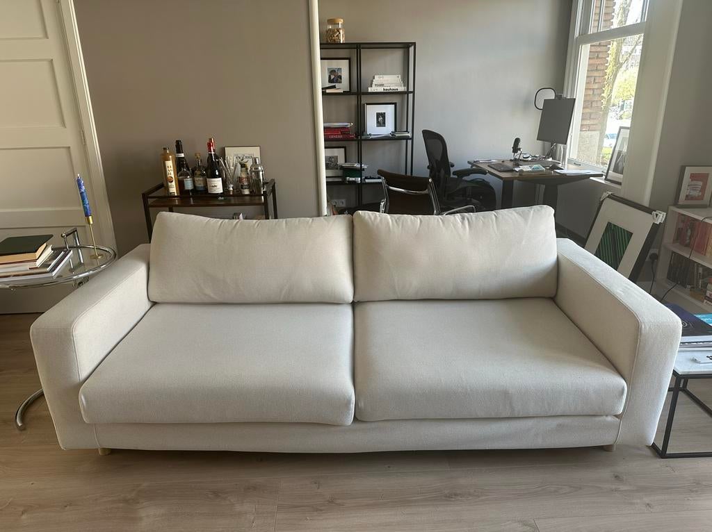 Sofacompany crème bank, Huis en Inrichting, Ophalen, Gebruikt, Driepersoons, 75 tot 100 cm