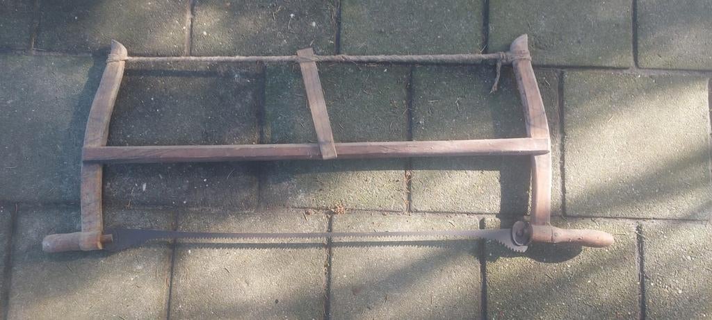 Oude handzaag kapzaag boomzaag antiek antieke, Gebruikt, Ophalen of Verzenden, 30 tot 70 mm, Figuurzaag