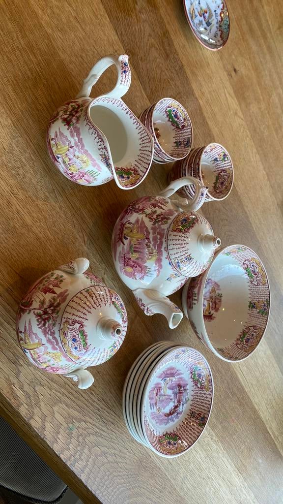 Prachtig antiek petrus regout ‘fancy’ servies, Antiek en Kunst, Antiek | Servies compleet, Ophalen