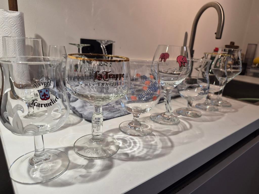 Speciaalbierglazen 7 stuks, Ophalen of Verzenden