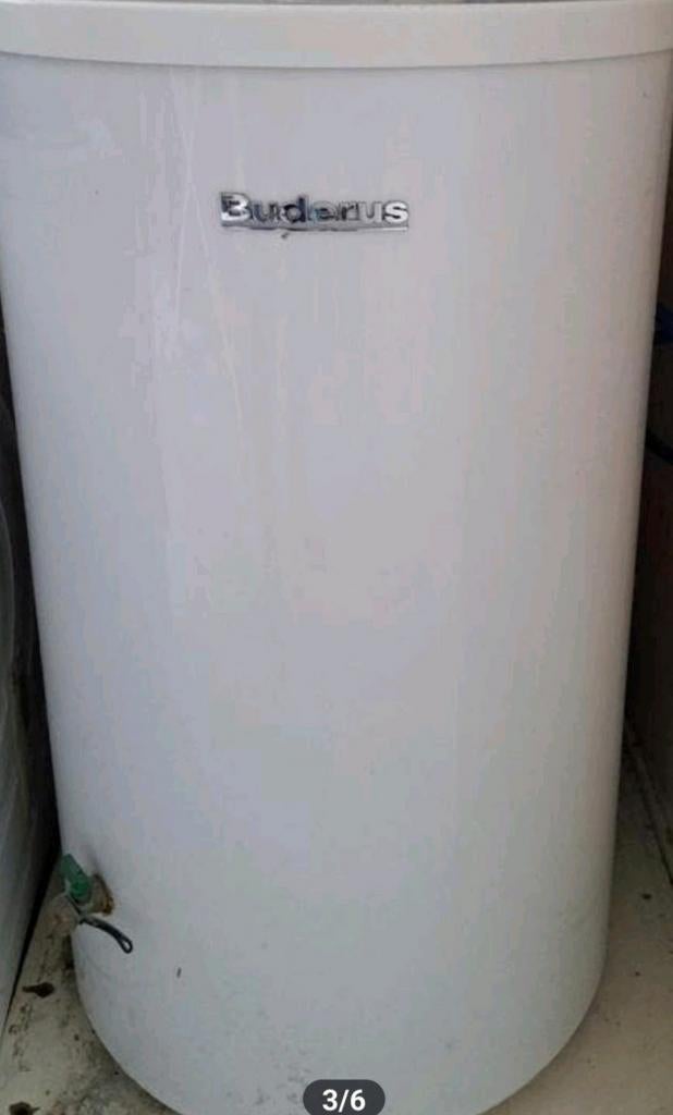 Buderus Logalux S120/5W indirect gestookte warmwaterboiler, Ophalen, Gebruikt, Aardgas, 100 liter of meer