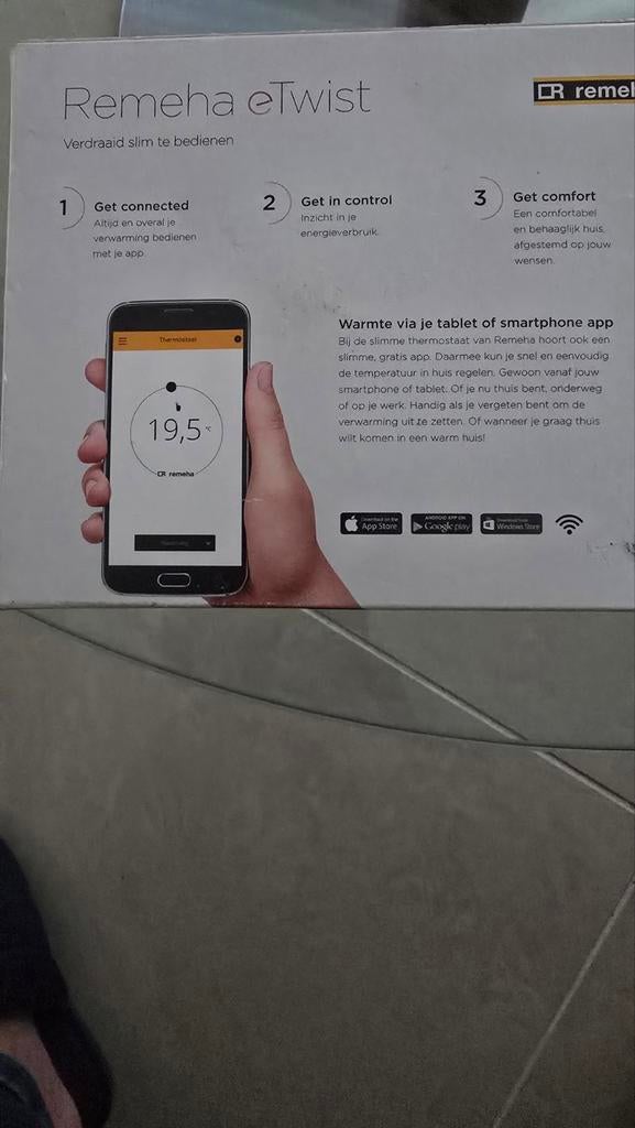 Remeha eTwist slimme kamerthermostaat, Ophalen of Verzenden, Slimme thermostaat, Nieuw