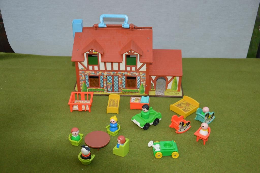 Vintage fisher price Play Family House / huis uit 1980 #952, Ophalen of Verzenden, Gebruikt, Speelset