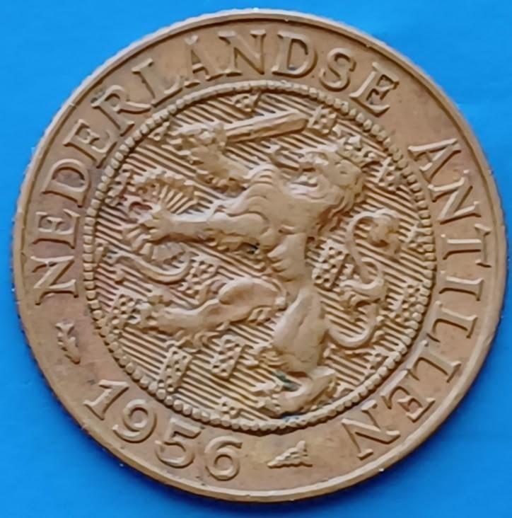 2 1/2 cent 1956 - Nederlandse Antillen, Verzenden, Koningin Juliana, Losse munt