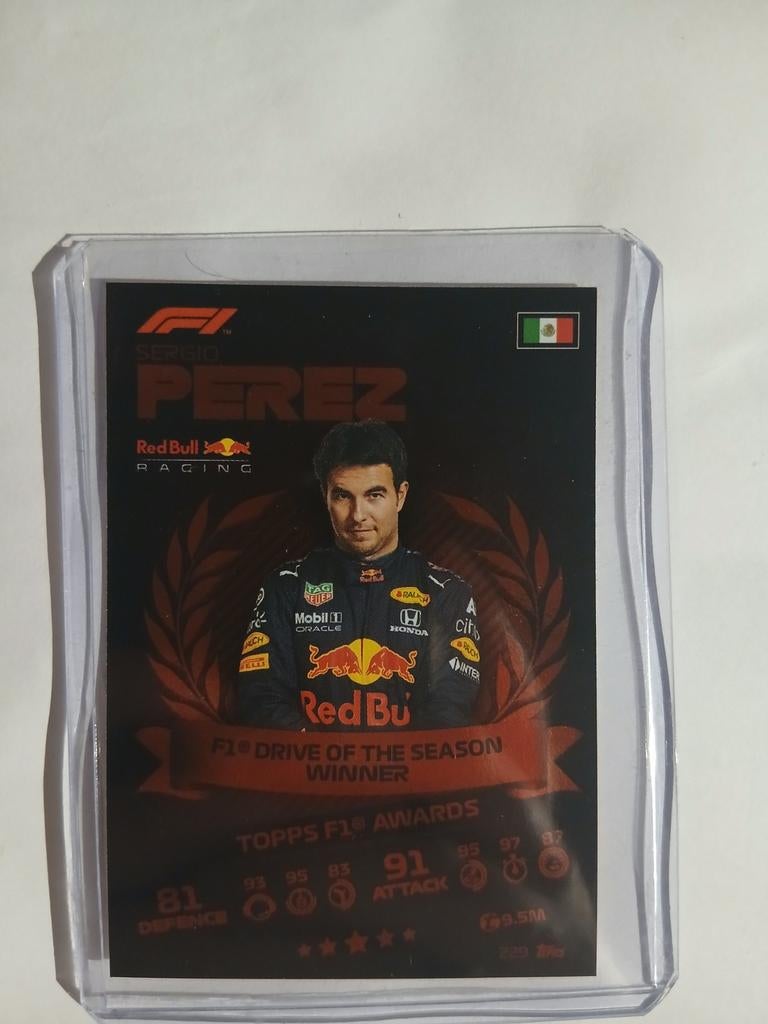 Sergio Perez F1 Topps Turbo Attax 2021 Kaart Red Bull, Verzamelen, Ophalen of Verzenden, Zo goed als nieuw, Formule 1