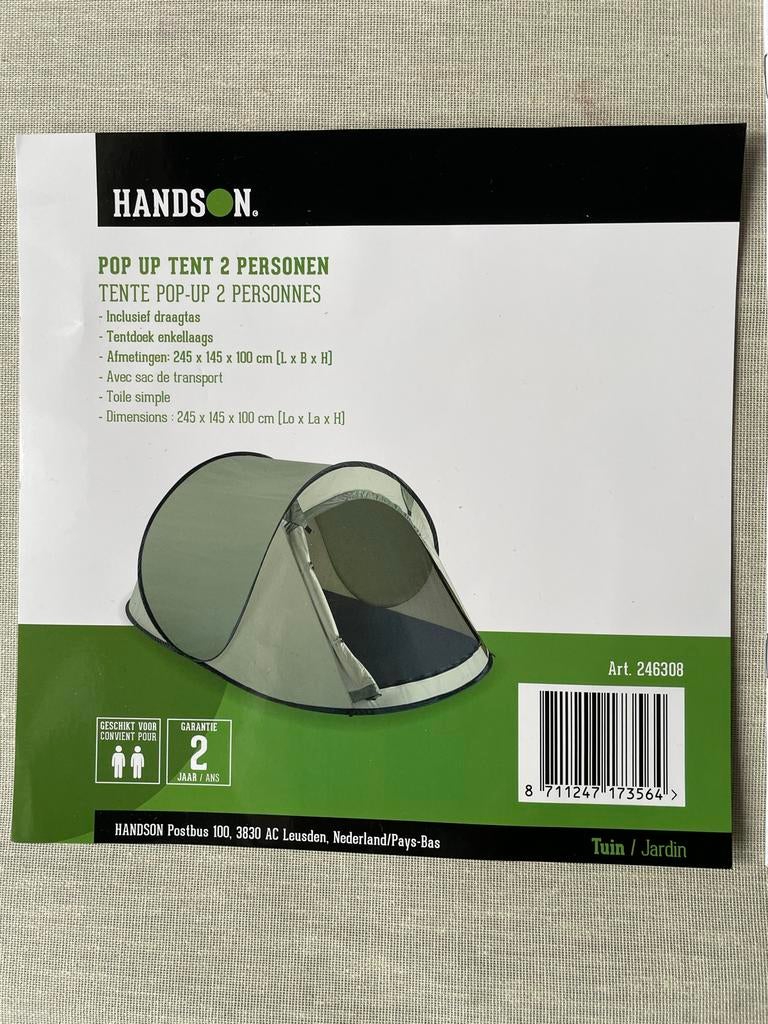 Tent 2 personen (nieuw)., Caravans en Kamperen, Tenten, Ophalen of Verzenden, Nieuw, Tot en met 2