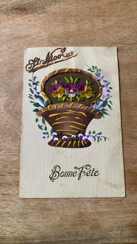 Oude ansichtkaart Sinterklaas St. Nicolas borduusel, Ophalen of Verzenden, Voor 1920, Gelopen