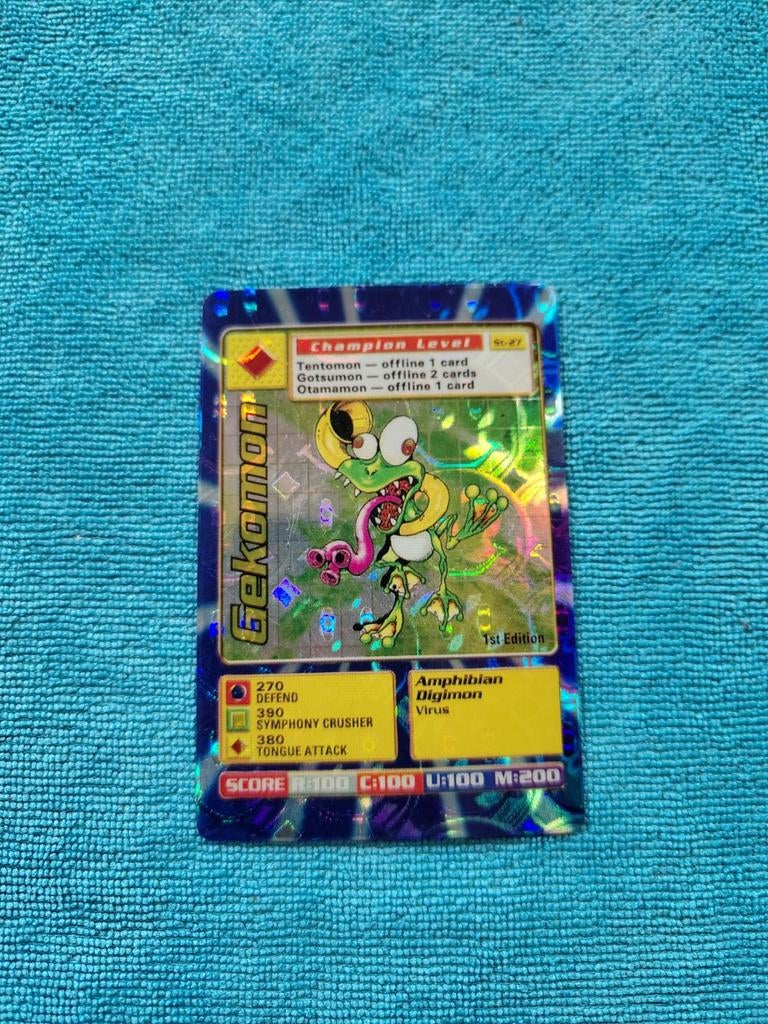Digimon Kaart - Gekomon, Verzenden, Zo goed als nieuw, Losse kaart, Foil
