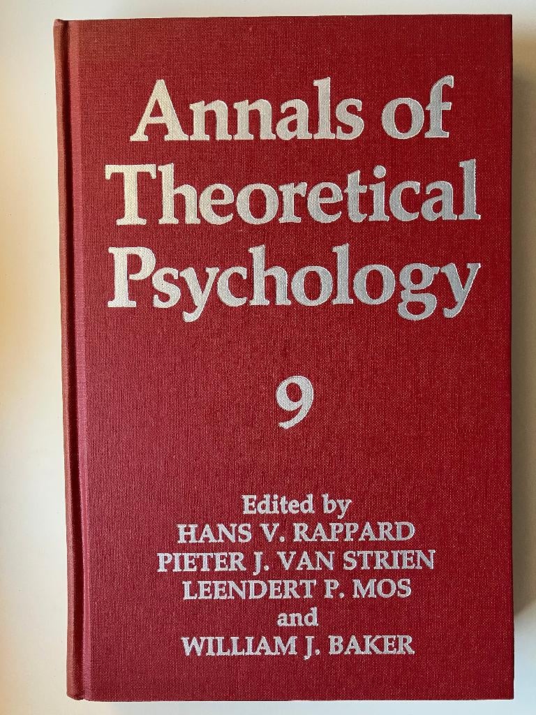 Annals of Theoretical Psychology. vol.9, Gelezen, Sociale psychologie, Ophalen of Verzenden, H. van rappard,p.j.van strien,l.p.mos,w.j.baker