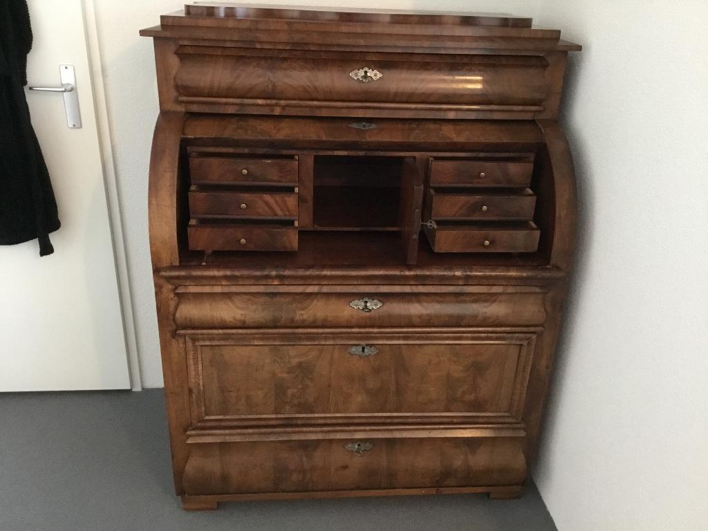 Mooi klassiek bureau in perfekte staat, Ophalen, Hout, Secretaire, Bruin