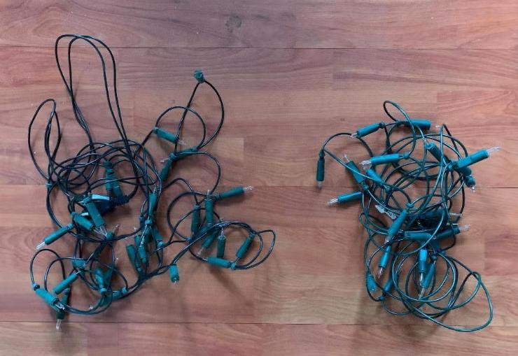 2x kerstverlichting, kerstlampjes, kerst lampjes; 6 en 8 m, Ophalen of Verzenden, Zo goed als nieuw