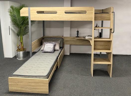 Jasper hoogslaper - 90x200 - Blank eiken, Niet ingevuld, Niet ingevuld, Niet ingevuld