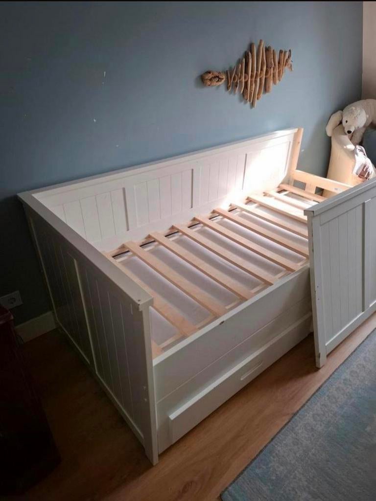 Coming Kids kajuitbed met logeerbed en 2 lades - wit, Ophalen of Verzenden