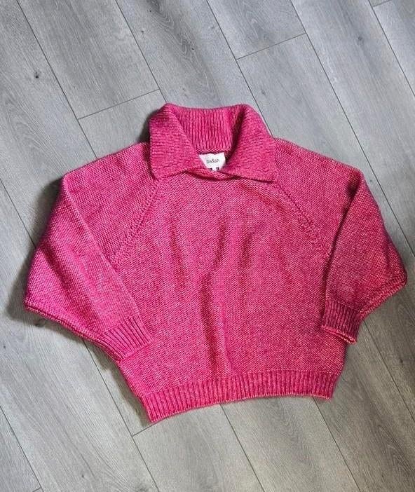 Ba&sh "Lady" Pullover Alpaca Wol Fuchsia Roze Maat S, Kleding | Dames, Ophalen of Verzenden, Zo goed als nieuw, Ba&sh, Roze