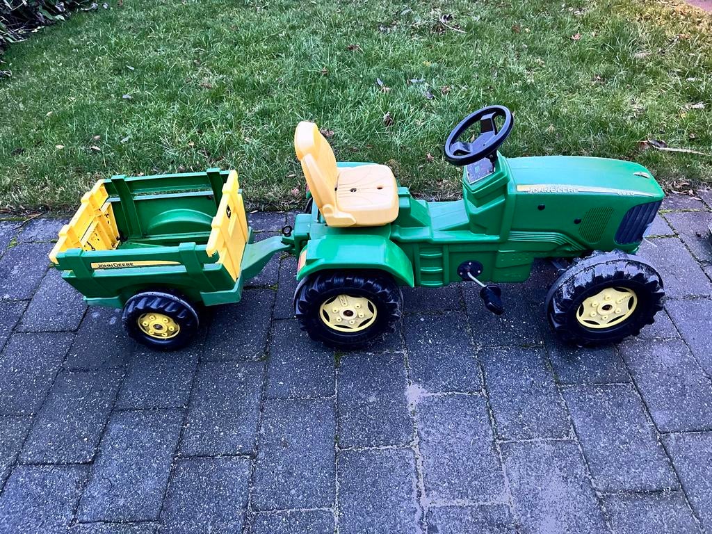 Traptractor Rolly Toys John Deere 6920 met aanhangwagen, Ophalen, Zo goed als nieuw, Trapvoertuig