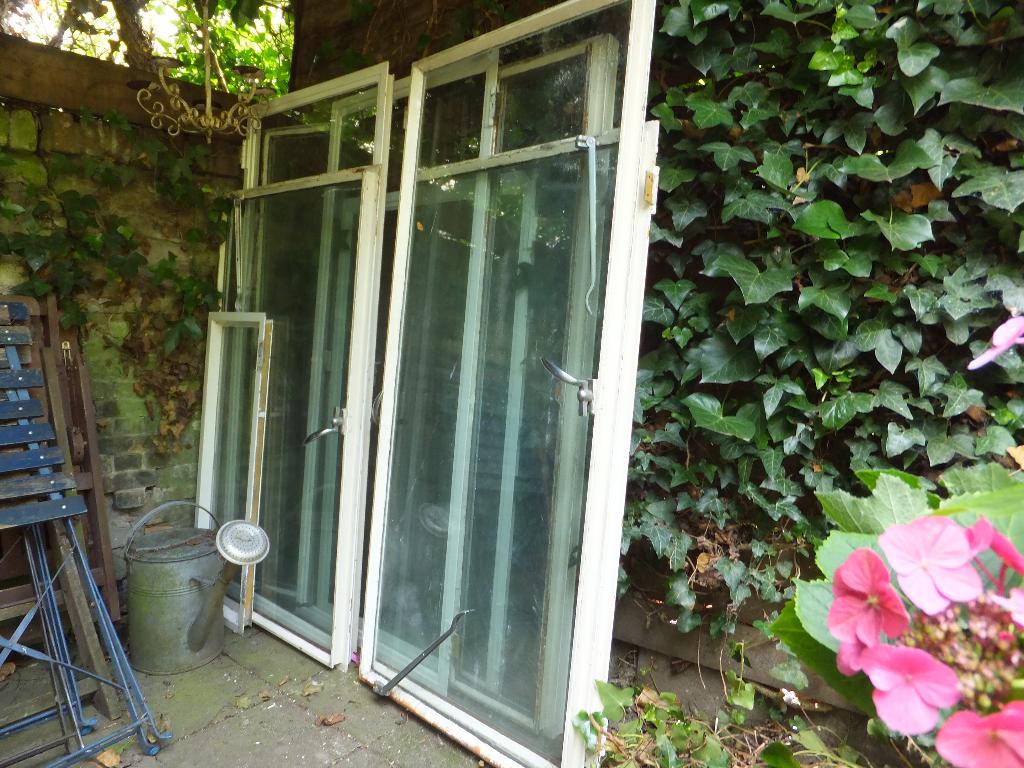 stalen kozijn vintage zelfbouw plantkas tiny house vitrine, Doe-het-zelf en Verbouw, Glas en Ramen, Ophalen, Gevelraam of Ruit