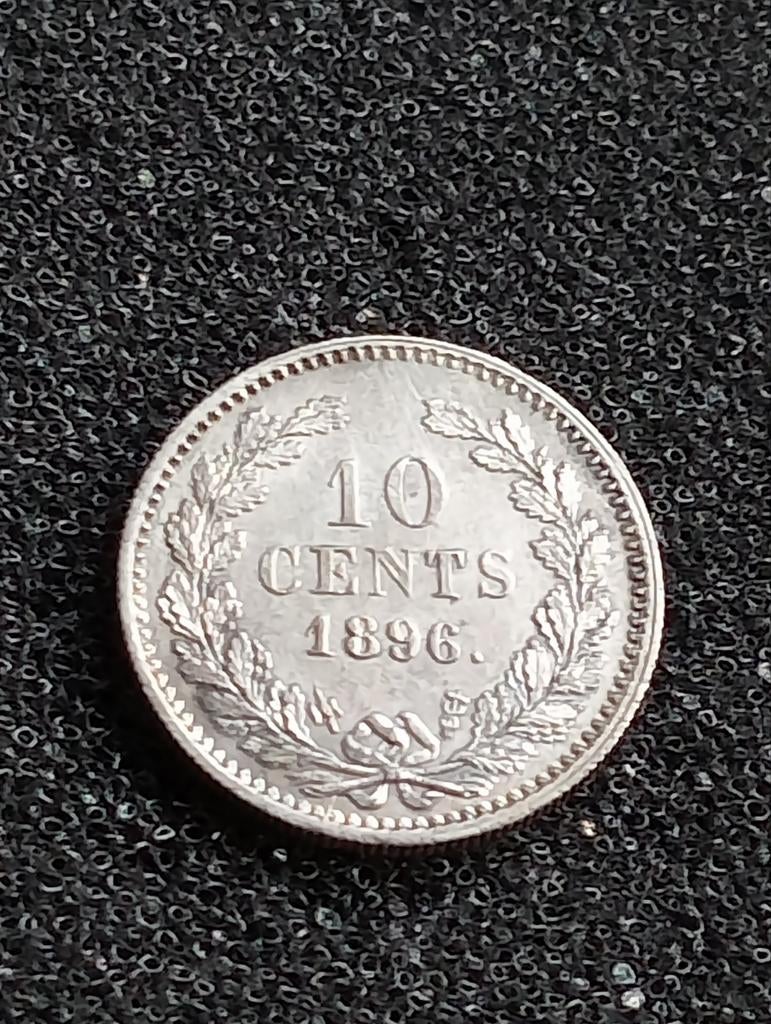 10 Cent 1896 Kwaliteit, Postzegels en Munten, Munten | Nederland, Zilver, Ophalen of Verzenden, 10 cent, Koningin Wilhelmina