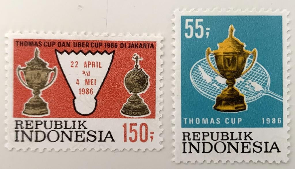 Indonesië 1986 Thomas Cup Dan Uber Cup (009), Ophalen of Verzenden, Postfris, Zuidoost-Azië