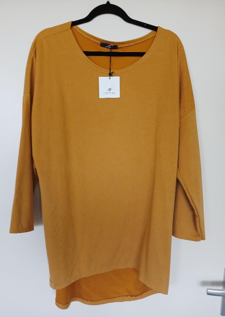 Miss Think trui maat XL Oker Nieuw met kaartje, Geel, Maat 46/48 (XL) of groter, Nieuw, Ophalen of Verzenden