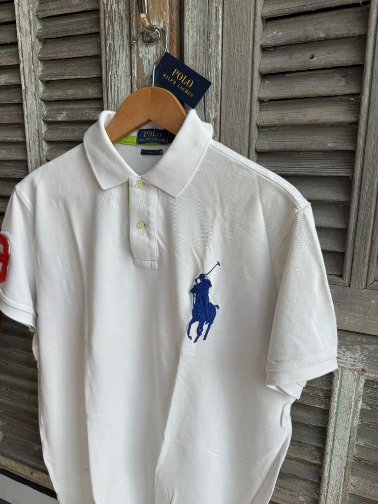 RALPH LAUREN Big pony polo shirt size L, Maat 52/54 (L), Wit, Ophalen of Verzenden, Polo Ralph Lauren