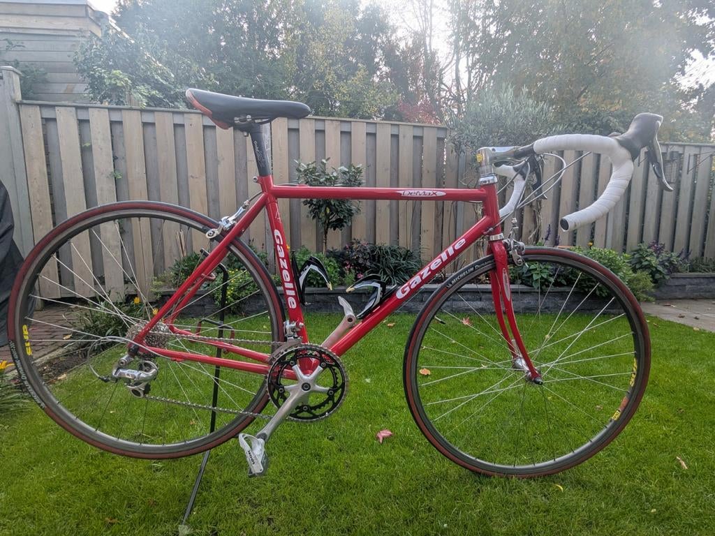 Gazelle Demax gold line rood maat 52, Ophalen, 28 inch, Gebruikt, Staal