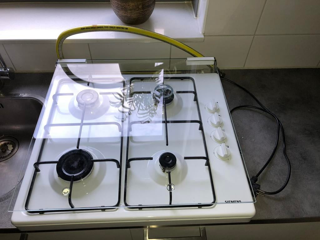 Siemens Gaskookplaat type HIGWS6RQ00, Witgoed en Apparatuur, Kookplaten, Ophalen, 4 kookzones, Zo goed als nieuw, Gas