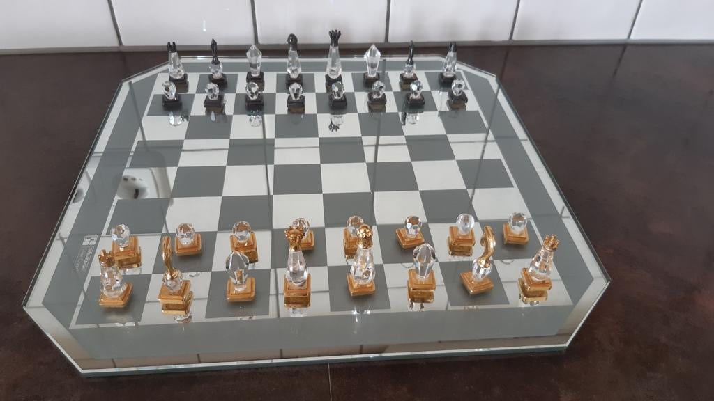 Schaakspel swarovski kristal bijzonder, Antiek en Kunst, Ophalen of Verzenden