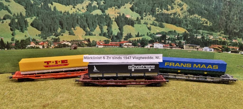 Diepladers 3 x roco voor Märklin, Wisselstroom, Analoog, Wagon, Ophalen of Verzenden