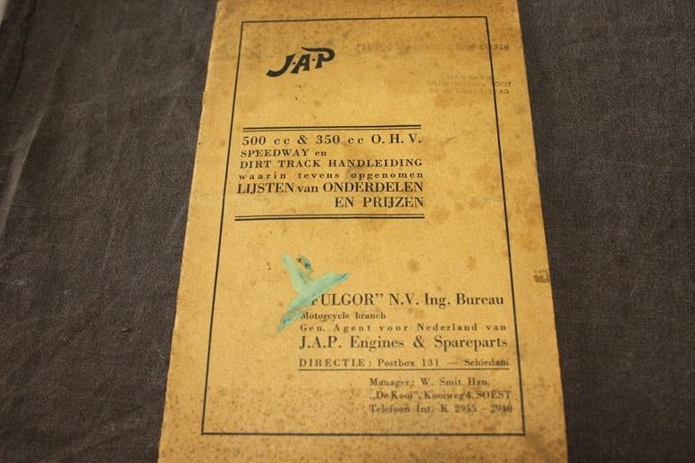 JAP 350cc 500cc Speedway & Dirt Track handleiding 1935 ??, Ophalen of Verzenden, Overige merken