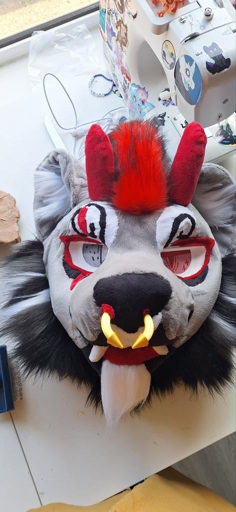Fursuit hoofd en staart, Hobby en Vrije tijd, Kostuums, Theaterbenodigdheden en LARP, Ophalen
