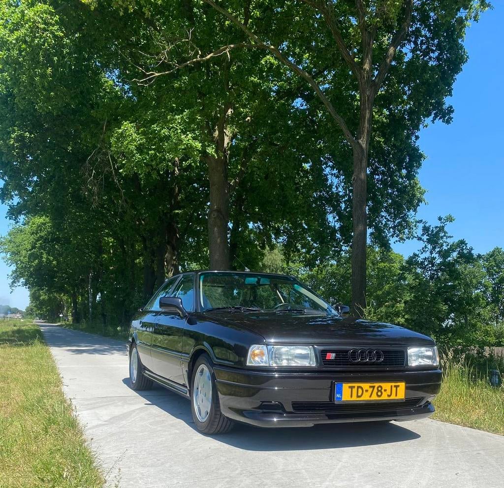 Audi 80 1.8 S K6 1988 Zwart 2e eigenaar!, Auto's, Stof, 4 cilinders, Zwart, Origineel Nederlands
