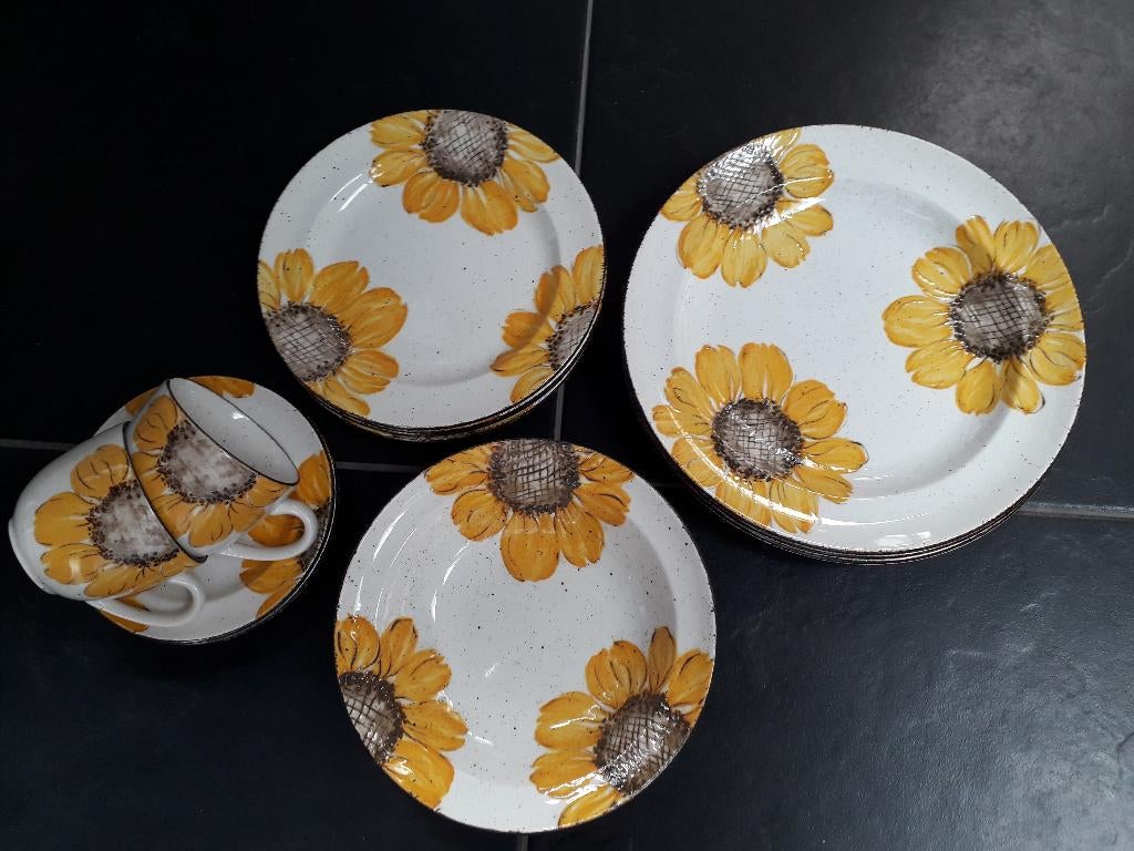 servies Grandfiore Grindley borden en kop en schotels, Ophalen of Verzenden, Zo goed als nieuw, Overige stijlen, Porselein